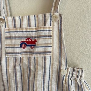 Linen Bubble with Car Embroidery 24 months